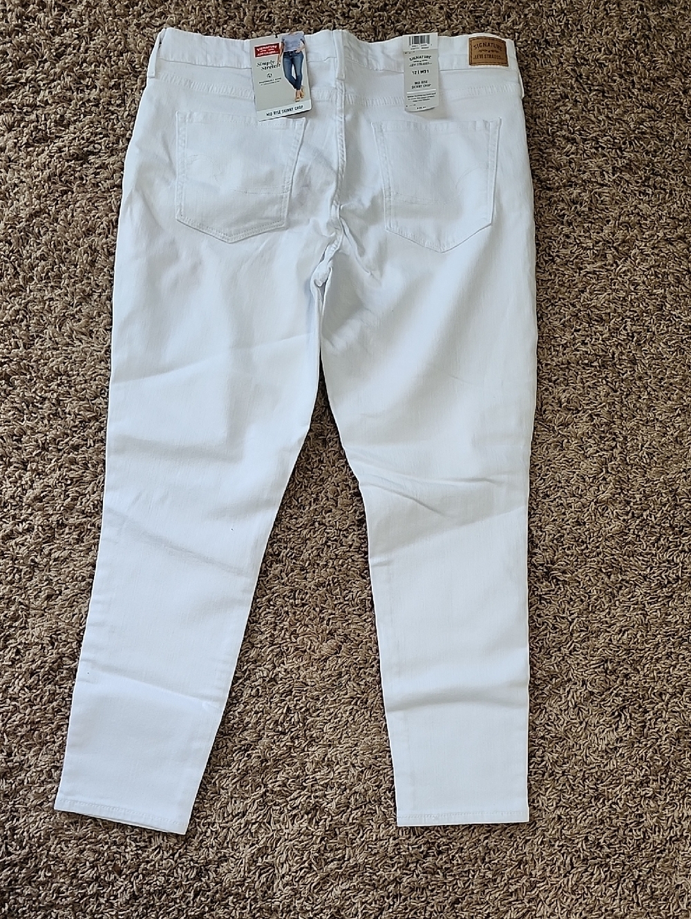 Signature by Levi Strauss Women's White Skinny Jeans